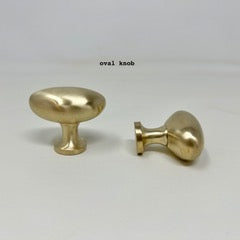 Brushed Brass UNLACQUERED Cabinet Knobs and Handles