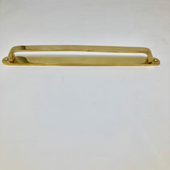 UNLACQUERED Backplate Handles | 4 3/4" | 6.5"| 10.5" | Polished Brass | Antique | Kitchen | Wardrobe | Chest | Cover Holes