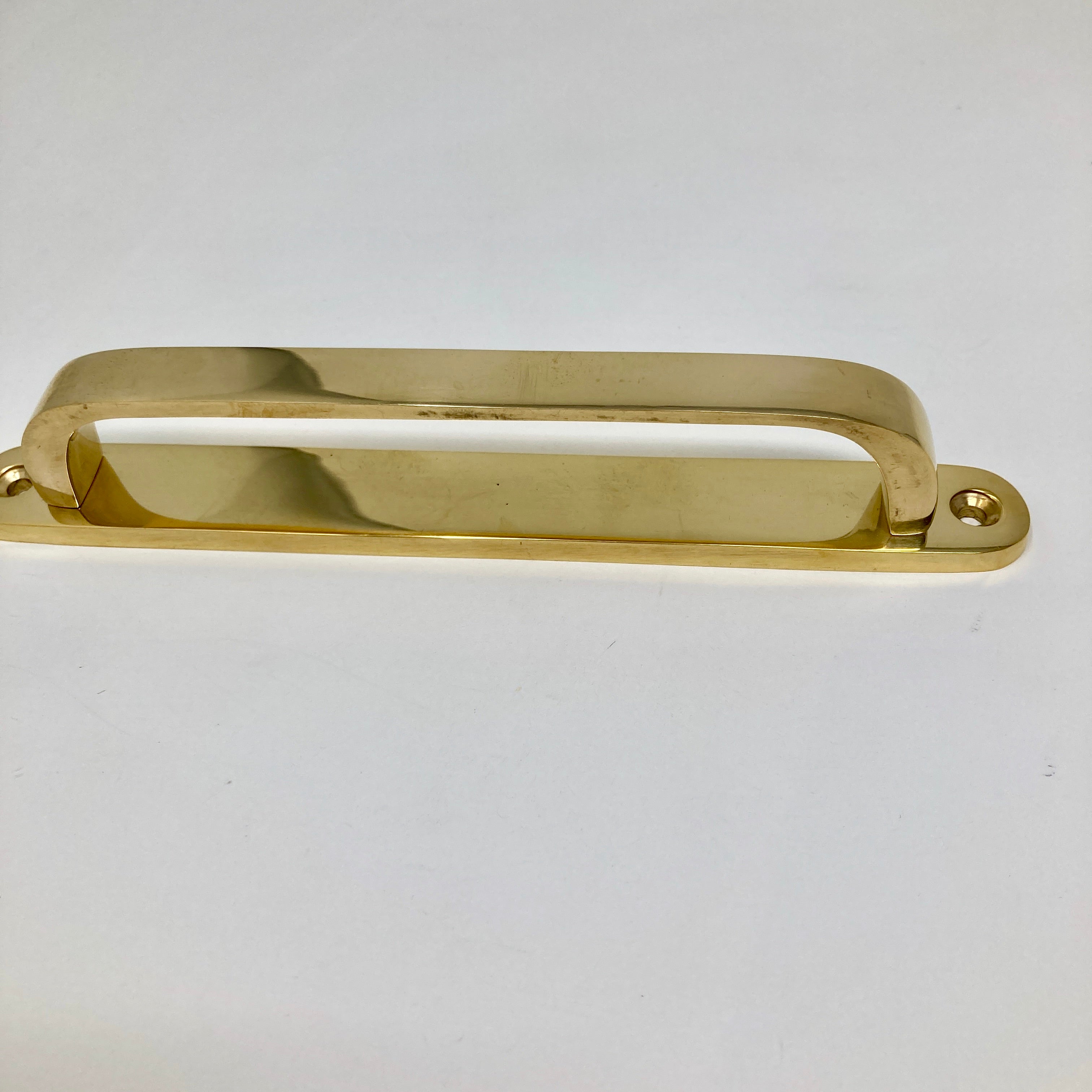 UNLACQUERED Backplate Handles | 4 3/4" | 6.5"| 10.5" | Polished Brass | Antique | Kitchen | Wardrobe | Chest | Cover Holes