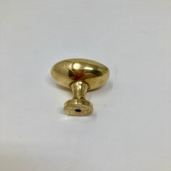 Polished Brass UNLACQUERED Oval Knob