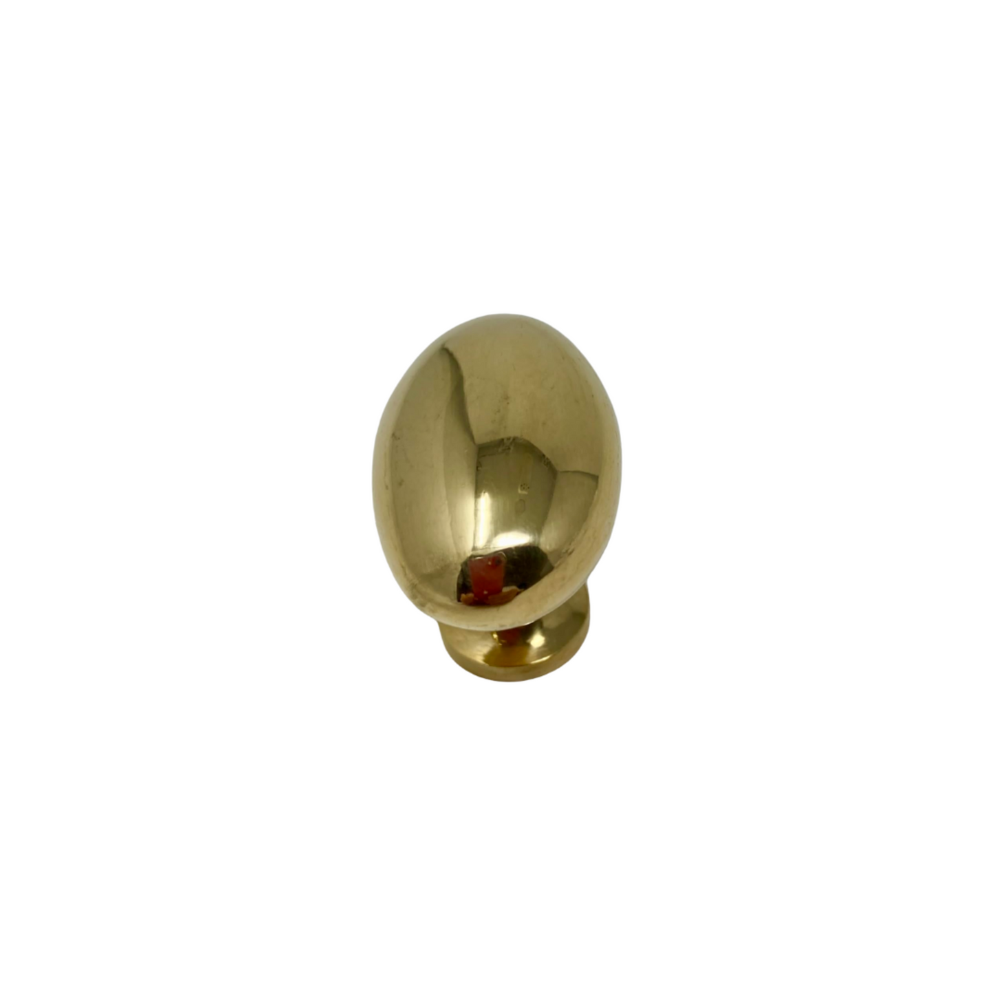 Unlacquered Brass Oval Knob