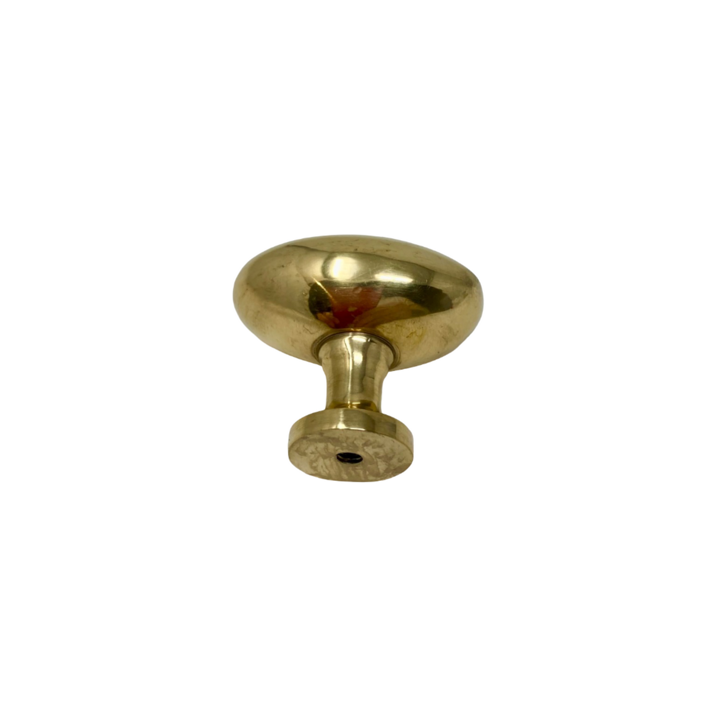 Unlacquered Brass Oval Knob