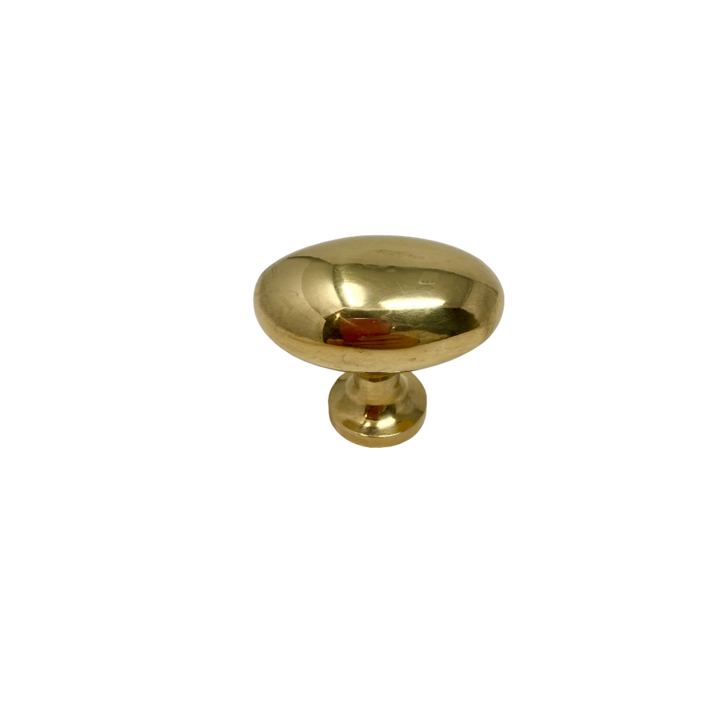 Unlacquered Brass Oval Knob