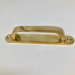 Polished Brass UNLACQUERED Small Backplate Handle