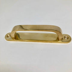 UNLACQUERED Backplate Handles | 4 3/4" | 6.5"| 10.5" | Polished Brass | Antique | Kitchen | Wardrobe | Chest | Cover Holes