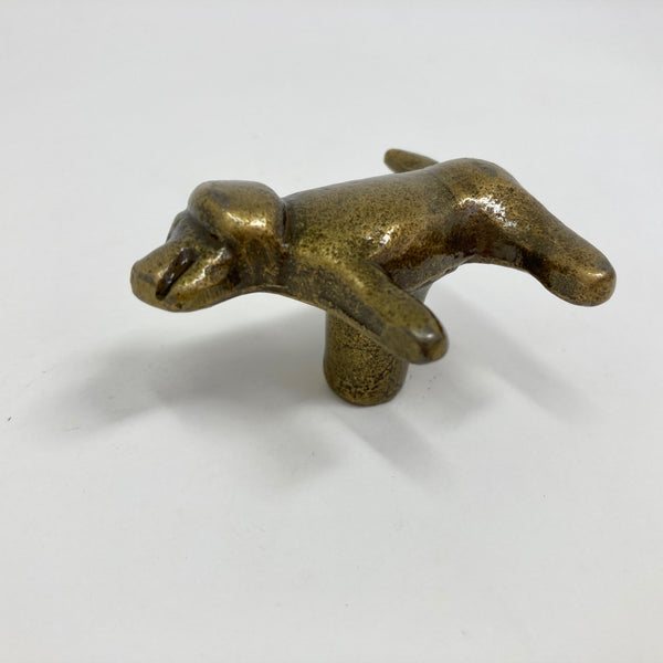 Antique Bronze Metal Dog Shaped Knob