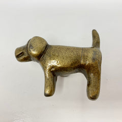 Antique Bronze Metal Dog Shaped Knob. Unique, Playful Design for Cabinets, Drawers, & Furniture with a Vintage, Animal-Inspired Touch