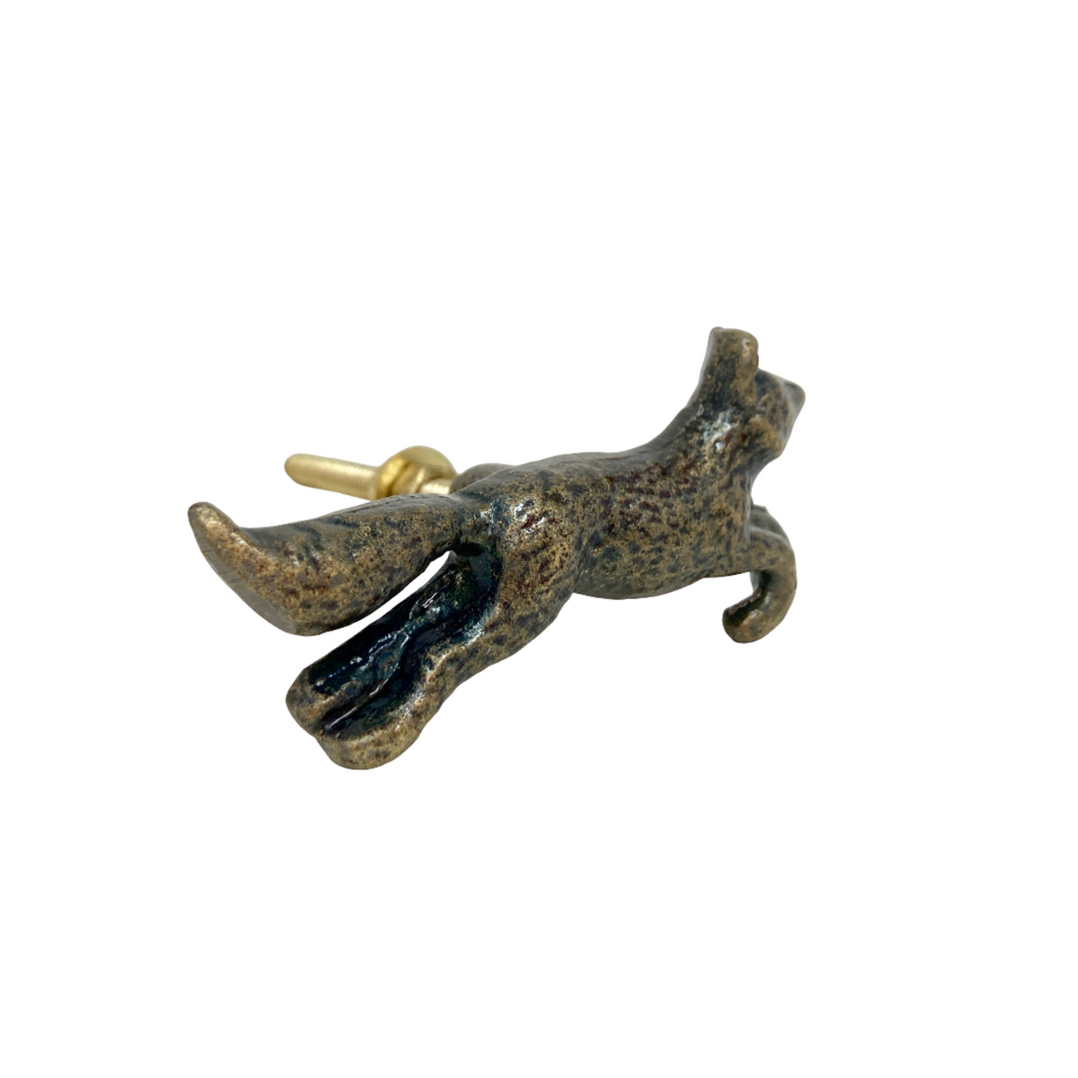 Running Fox Vintage Animal Knob