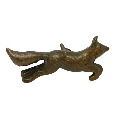 Running Fox Vintage Animal Knob