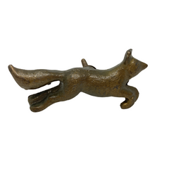 Running Fox Vintage Animal Knob