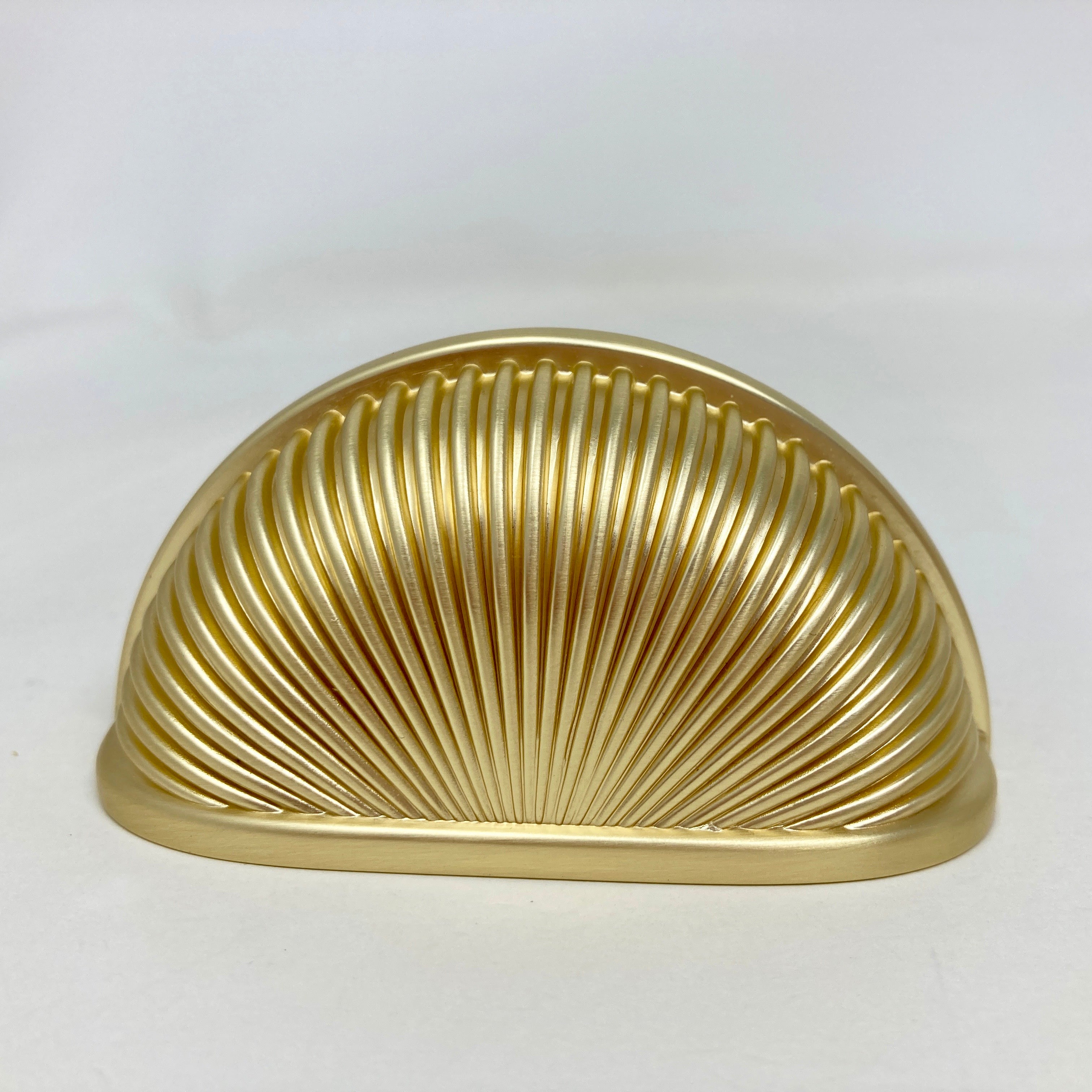 Brushed Gold Vintage Style Ribbed Pull Knob / Cup Handle | Kitchen Replacement Knob, Furniture Knob, Cabinet Knob, Kitchen Door Knob