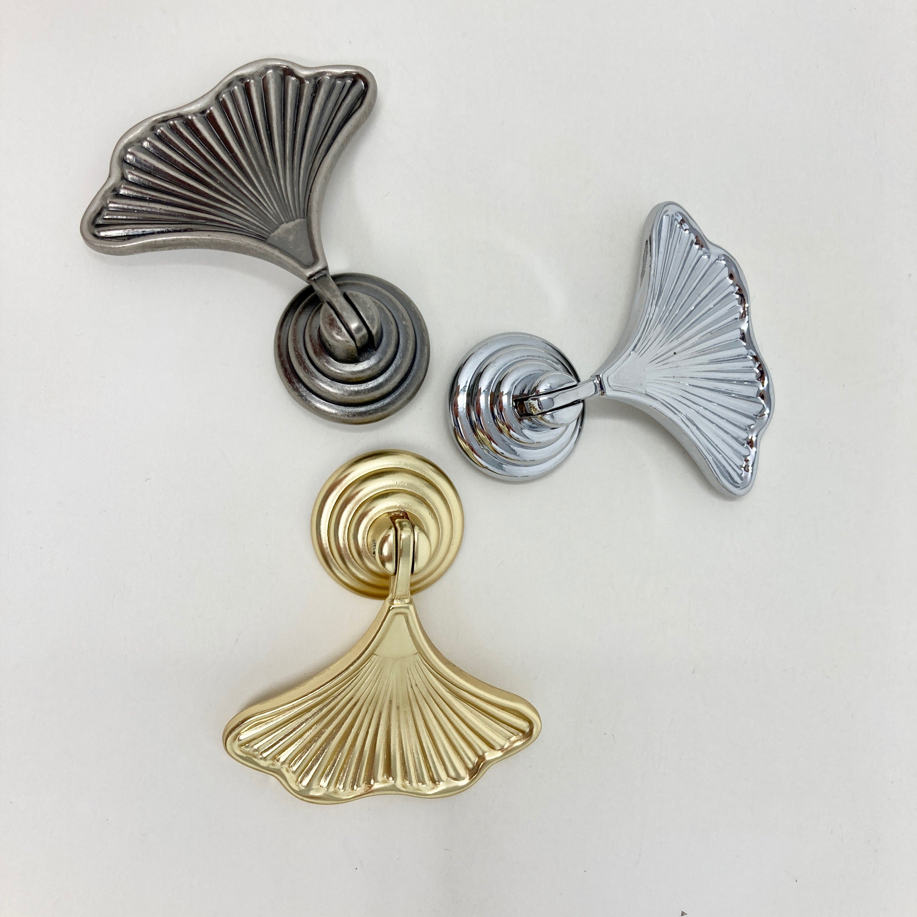 Art Deco Fan Knob in Gold, Silver or Antique Pewter. Wardrobe, Furniture, Cabinet Knob, Kitchen Door Knob