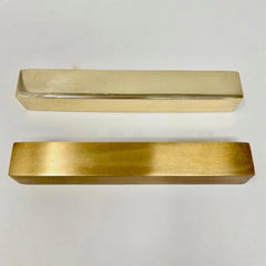 UNLACQUERED L Shaped Solid Brass Kitchen Drawer Handles | Drawer Pulls  | 150mm | Polished | Kitchen | Replacement | Chest | Antique | 240mm