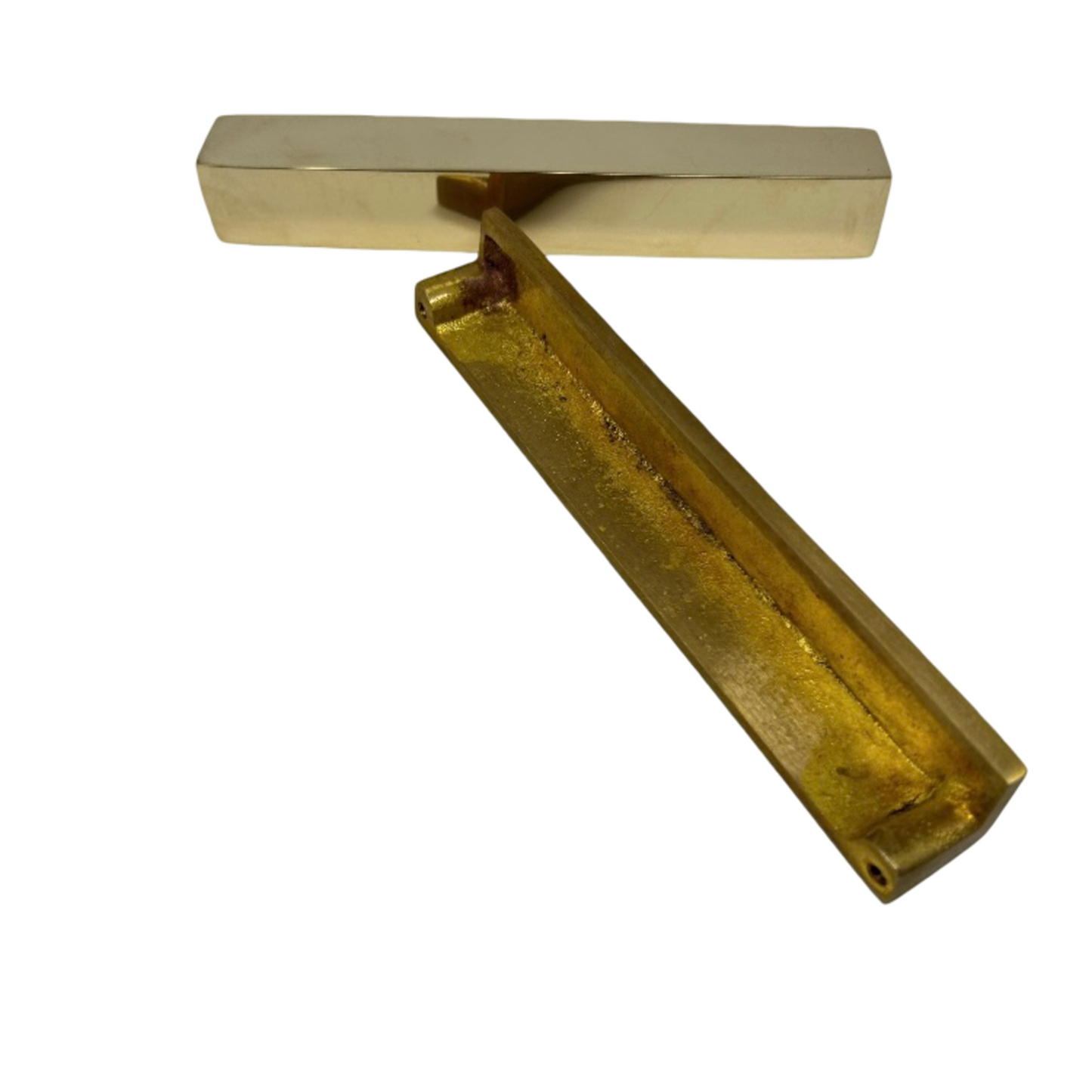 Unlacquered Brass Large L Shaped Pull