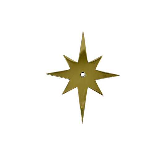 Brass Star Backplate & Optional Knob