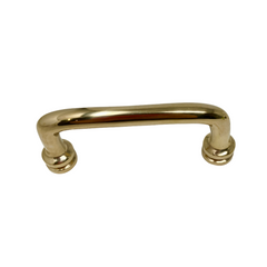 Unlacquered Brass Reeded Handle With Optional Backplate