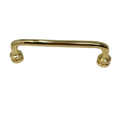 Unlacquered Brass Reeded Handle With Optional Backplate