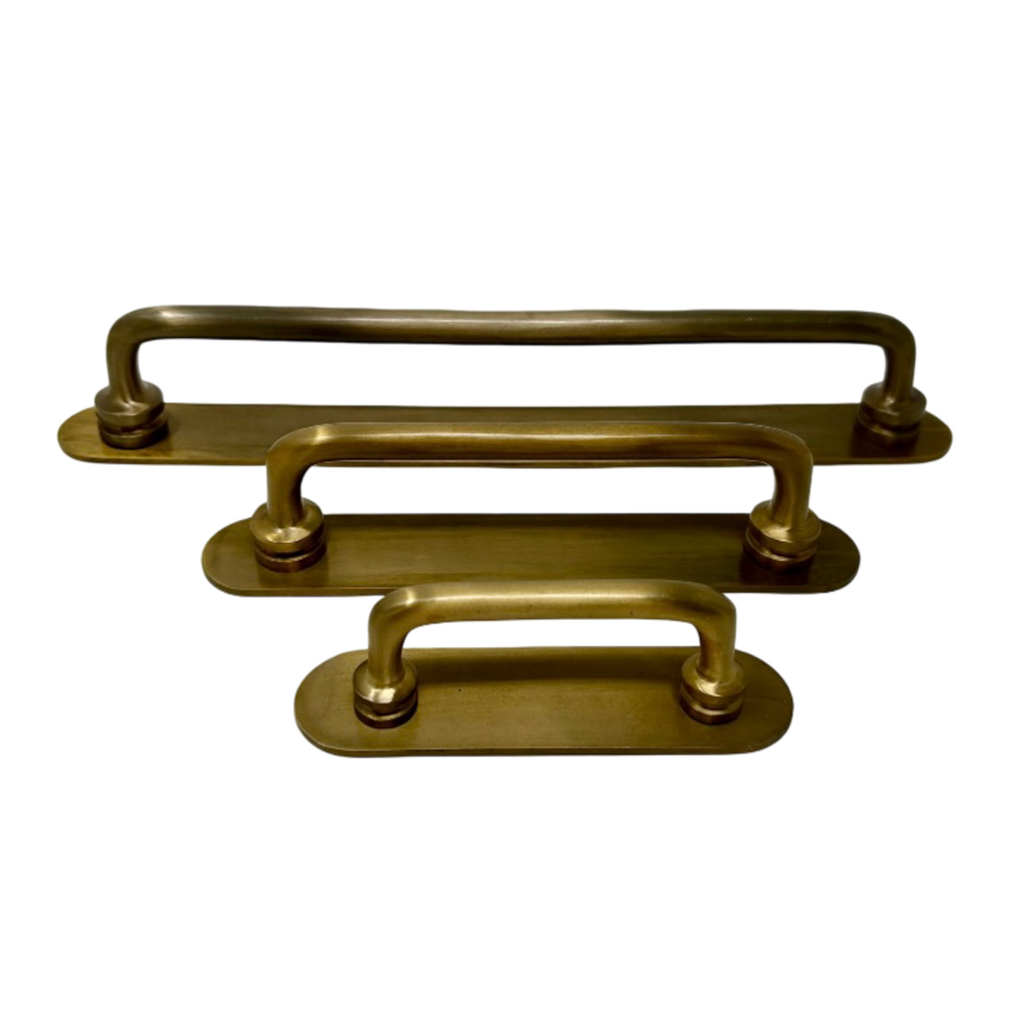 Unlacquered Brass Backplate For Reeded Handle