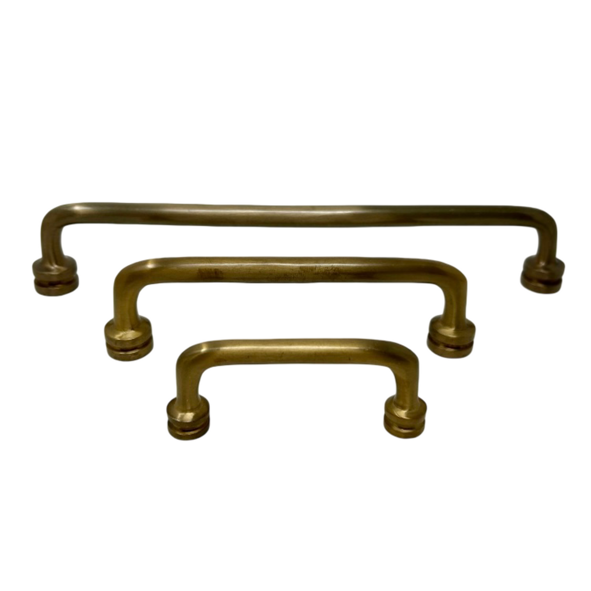 Unlacquered Brass Reeded Handle With Optional Backplate