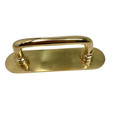 Unlacquered Brass Reeded Handle With Optional Backplate