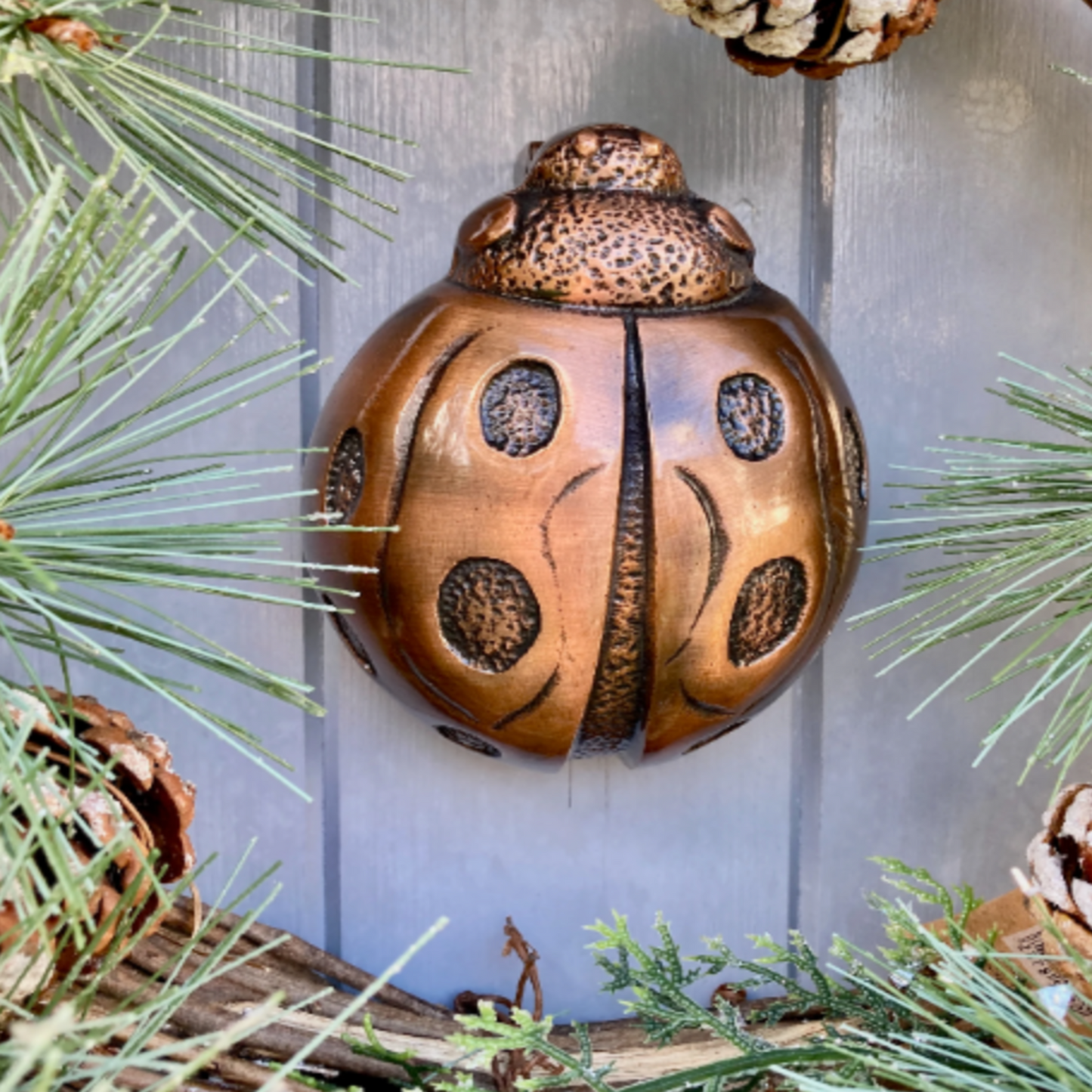 Ladybird Antique Copper Door Knocker