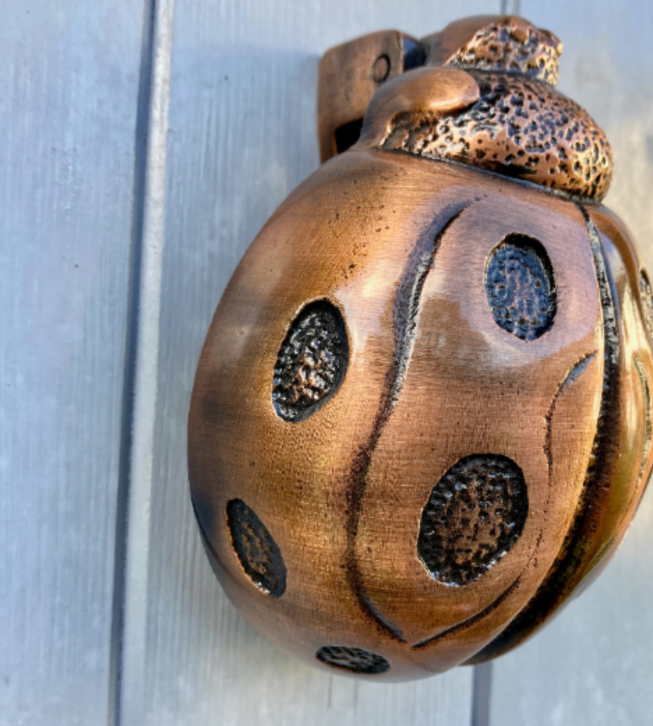 Ladybird Antique Copper Door Knocker