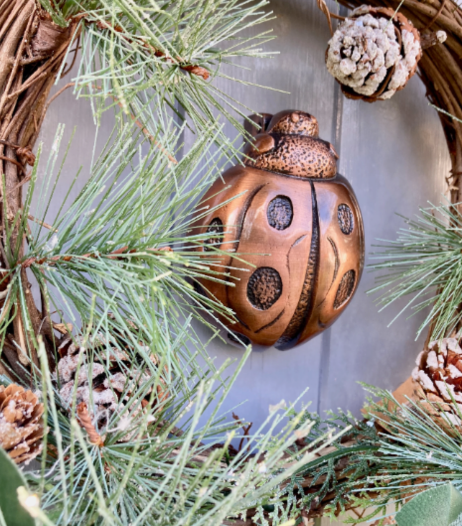 Ladybird Door Knocker in ANTIQUE COPPER