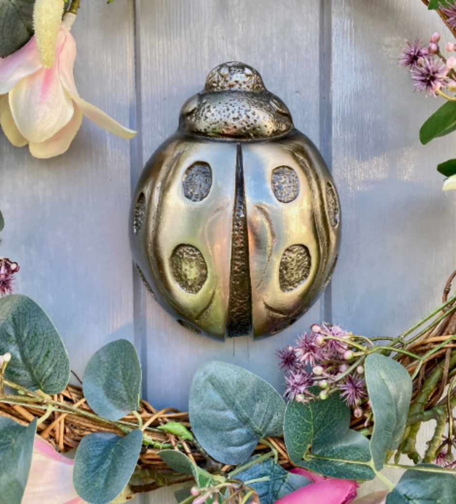 Ladybird Door Knocker in ANTIQUE BRASS