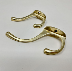 Double Solid Brass Elegant Classic Hook