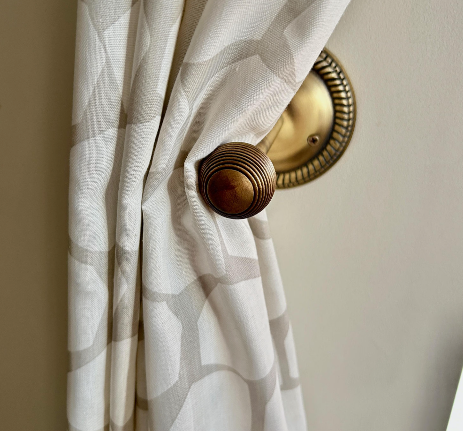 Beehive Antique Brass Curtain Hook