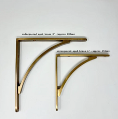Unlacquered Elegant Solid Brass Shelf Bracket