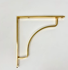 Unlacquered Timeless Solid Brass Shelf Bracket