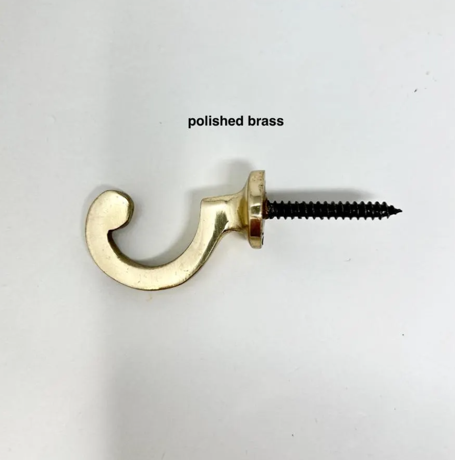 FLAT EDGE Solid Brass Hook