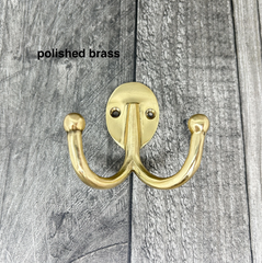 Double Robe Solid Brass Hook