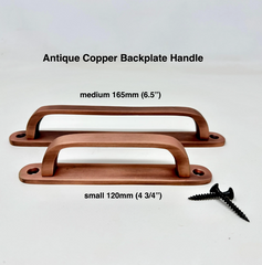 Antique Copper Brass Backplate Handle or Knob