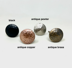 Hammered Iron Knob for Cabinets, Drawers, & Furniture with a Timeless, Industrial Appeal