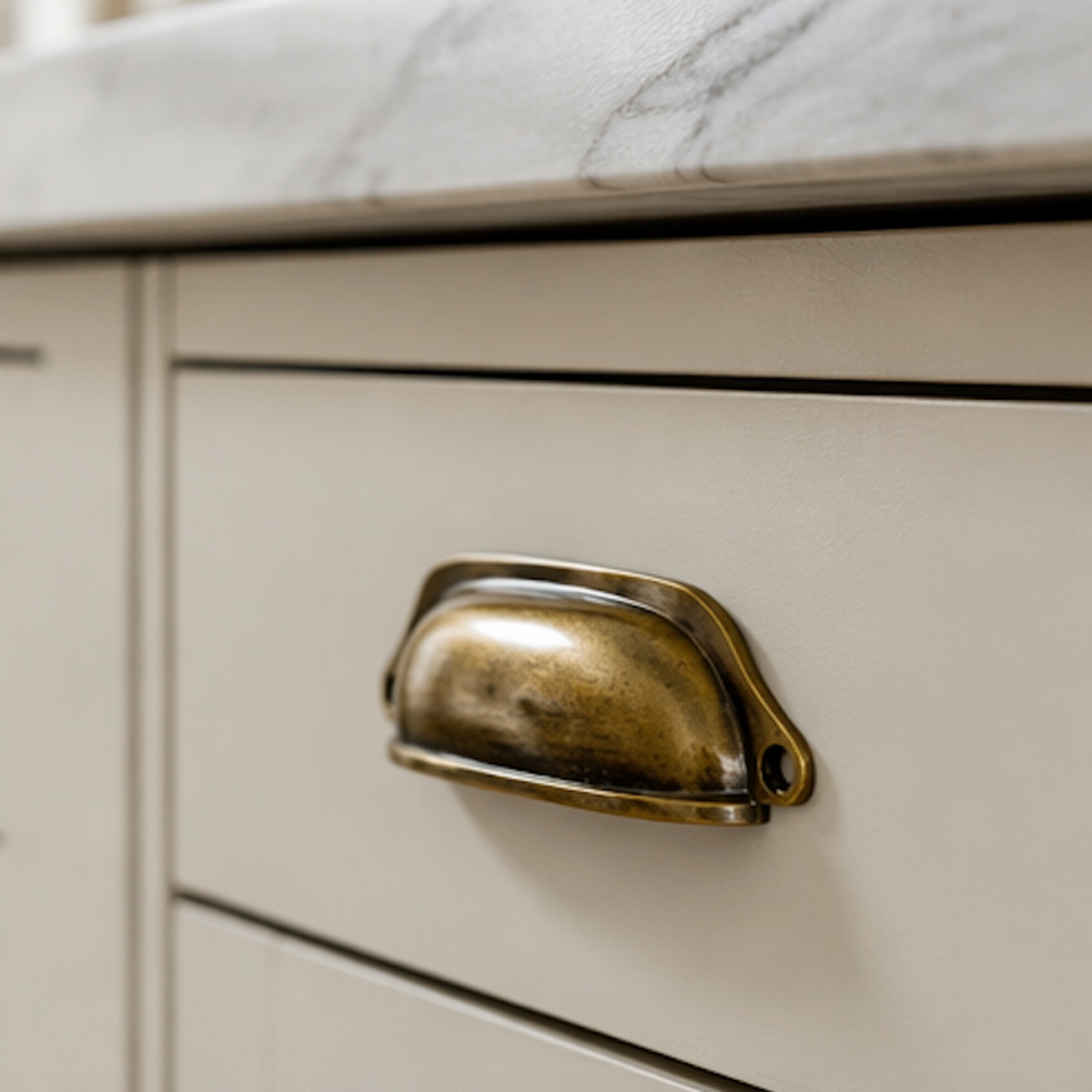 Unlacquered Brass Small Cup Handle