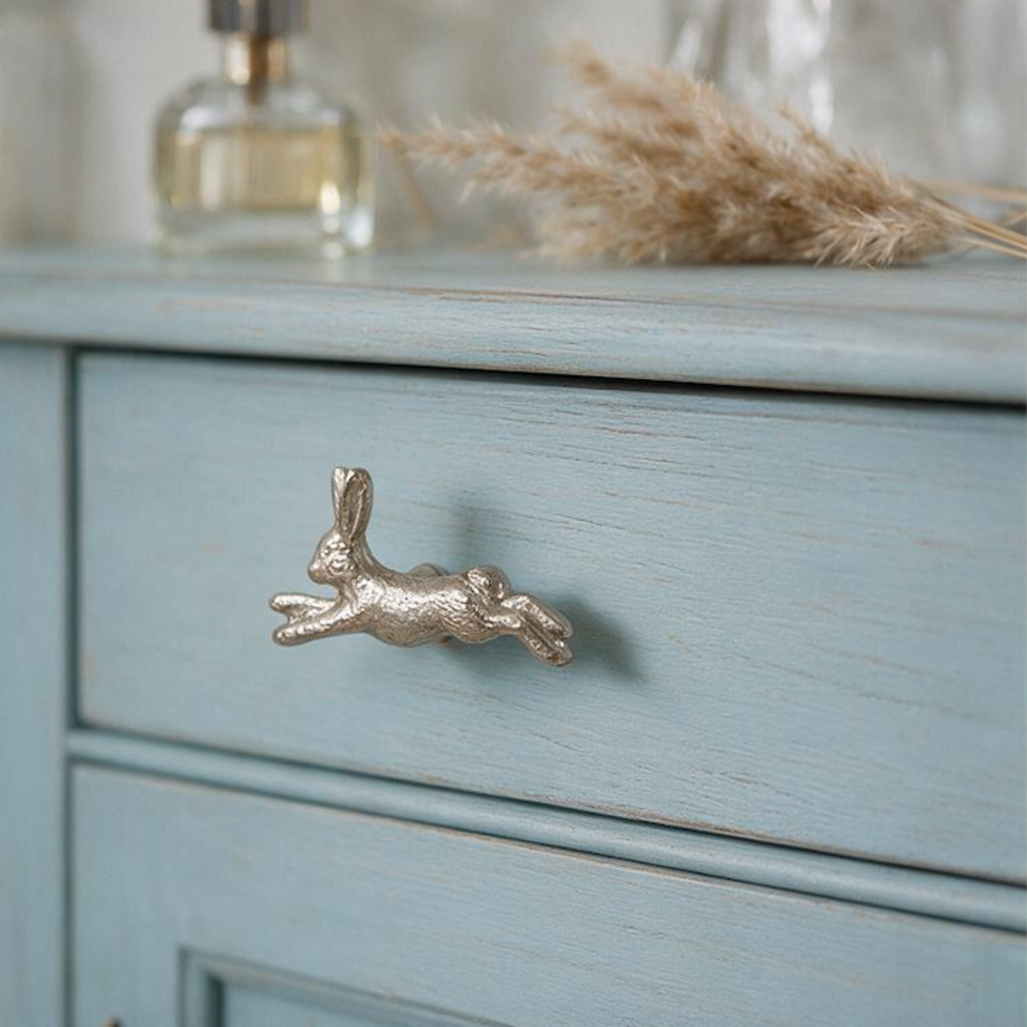 Running Rabbit Vintage Animal Knob