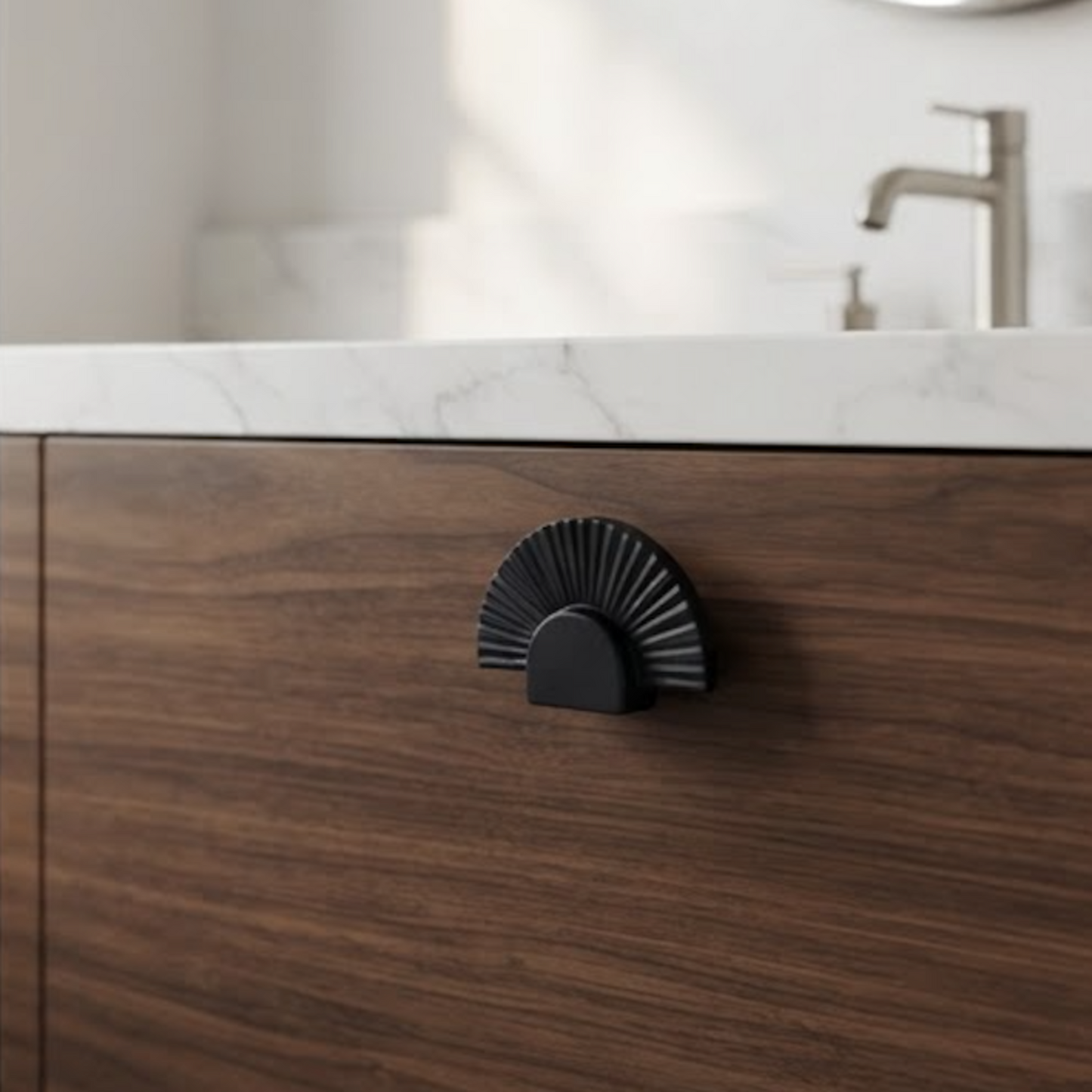 Art Deco Half Fan Knob