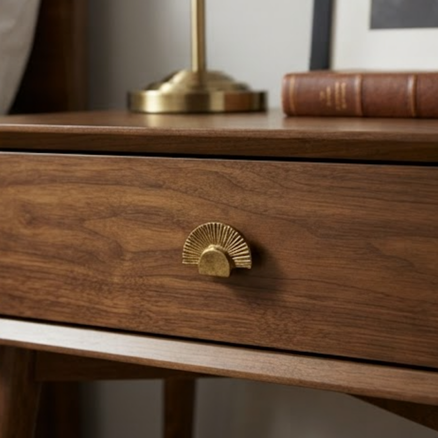Art Deco Half Fan Knob