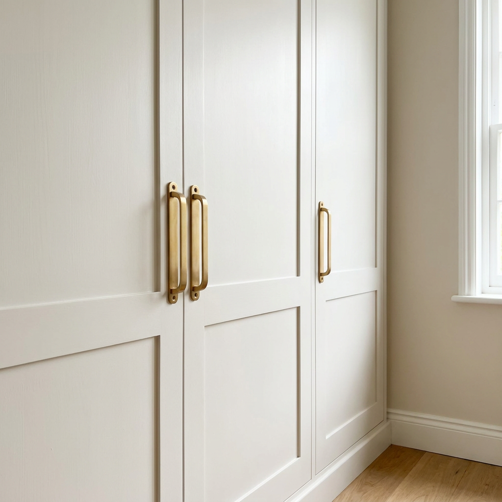 Unlacquered Brass Backplate Handle