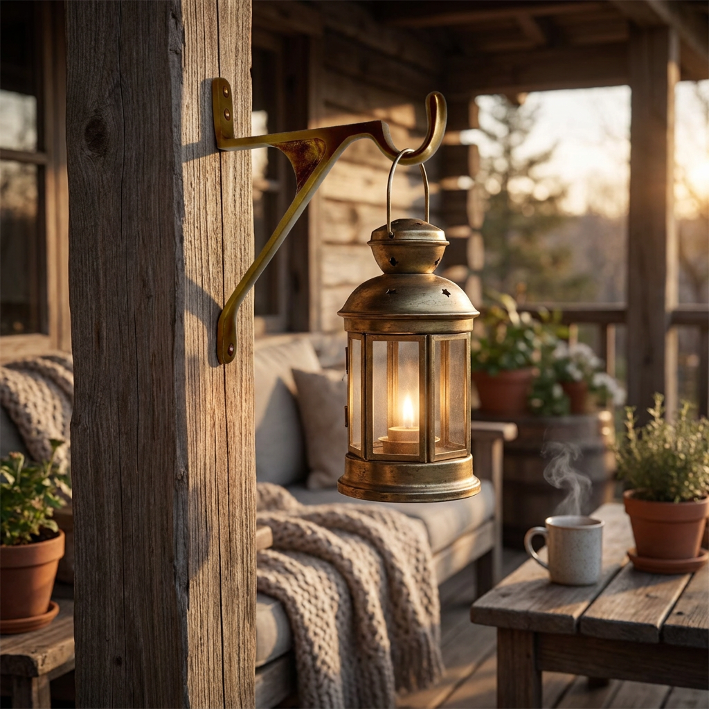 Chunky Brass Or Iron solid Hanging Hook Bracket