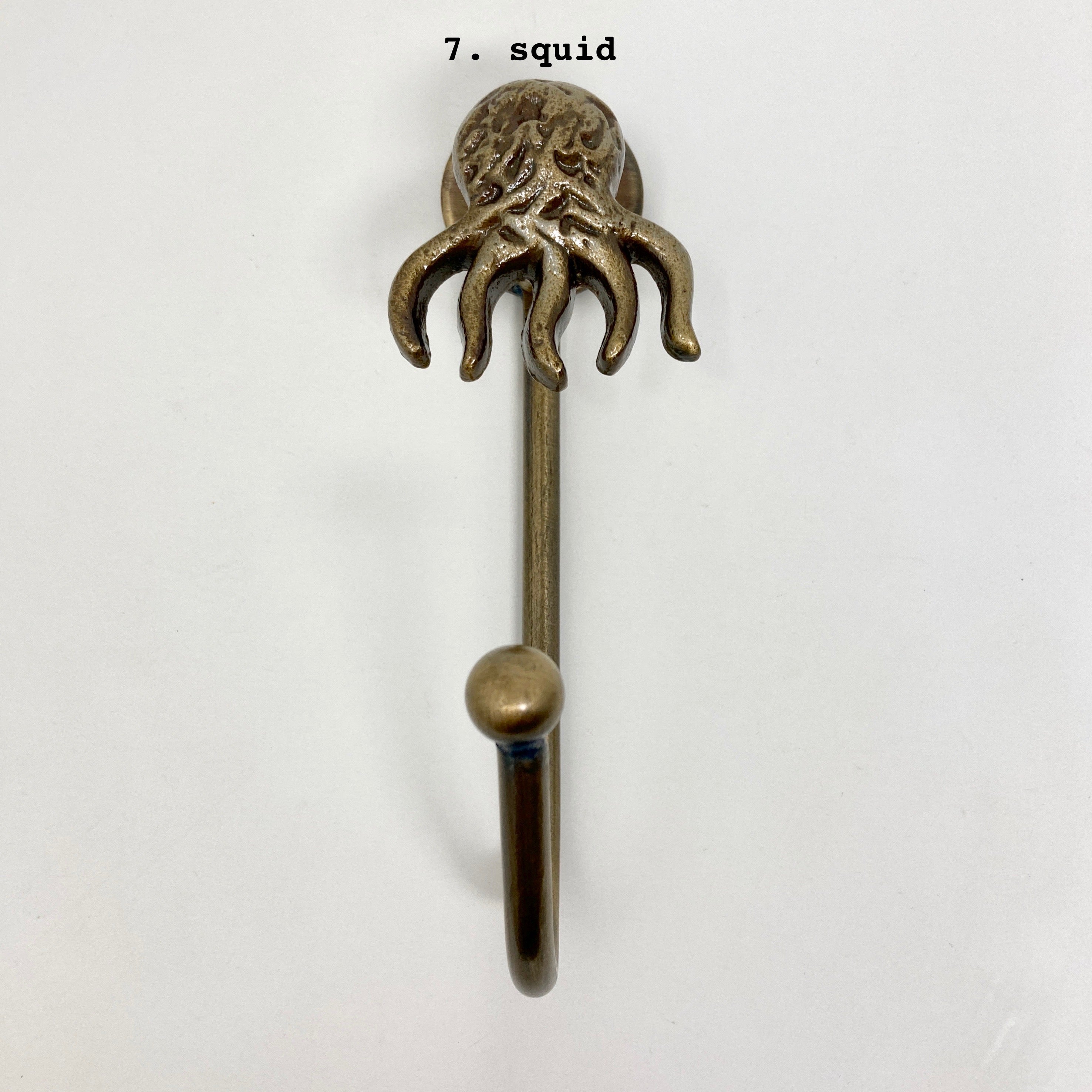 Antique Brass Sea-life Marine Nautical Hooks Towel Hook Tie Back Iron Bathroom Bedroom