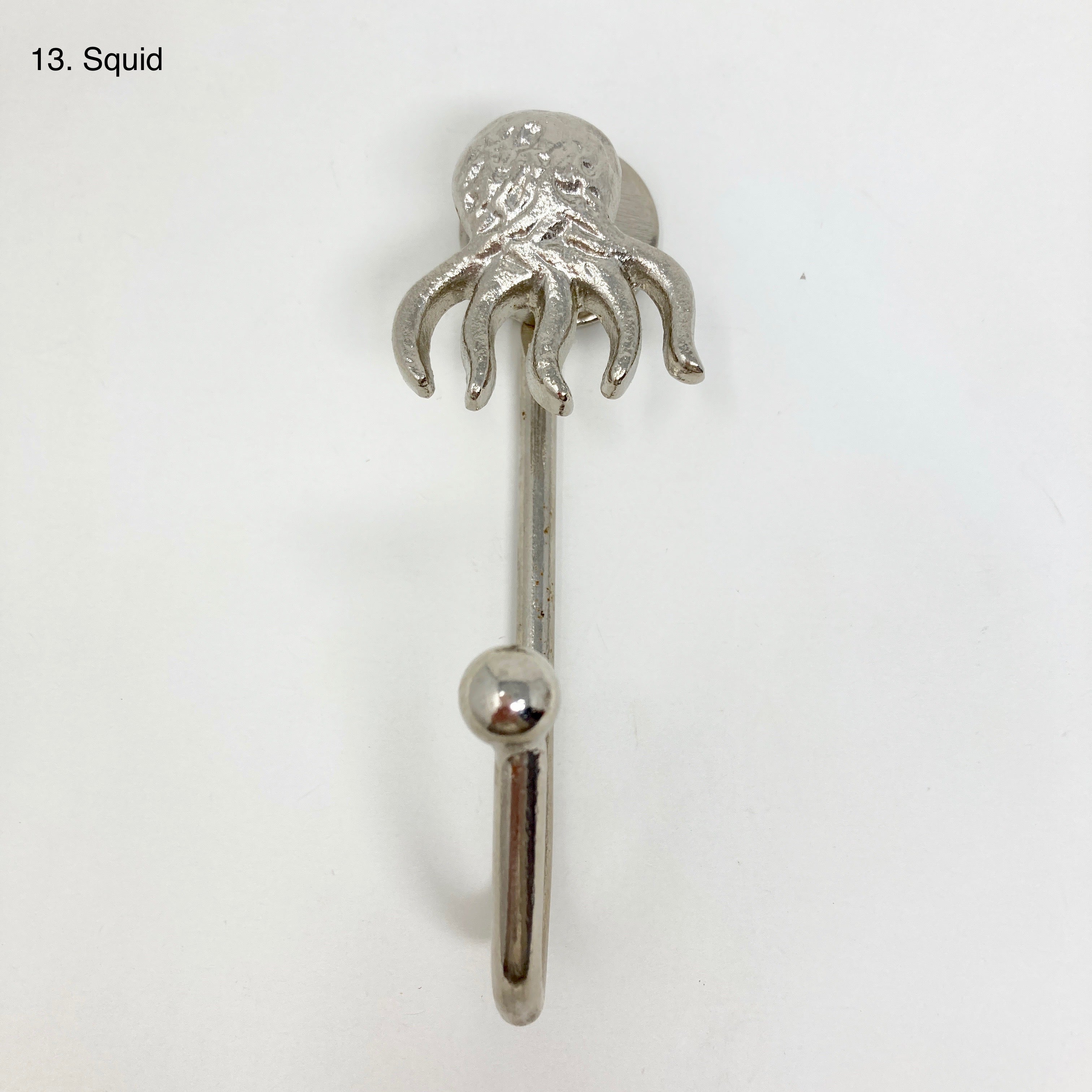 Silver Sea-life Marine Nautical Hooks Tie-Back Towel Hook Iron Bathroom Bedroom