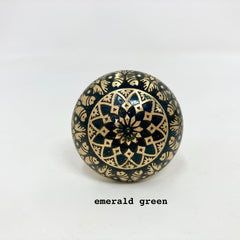 Moroccan Round Brass Etched Knob