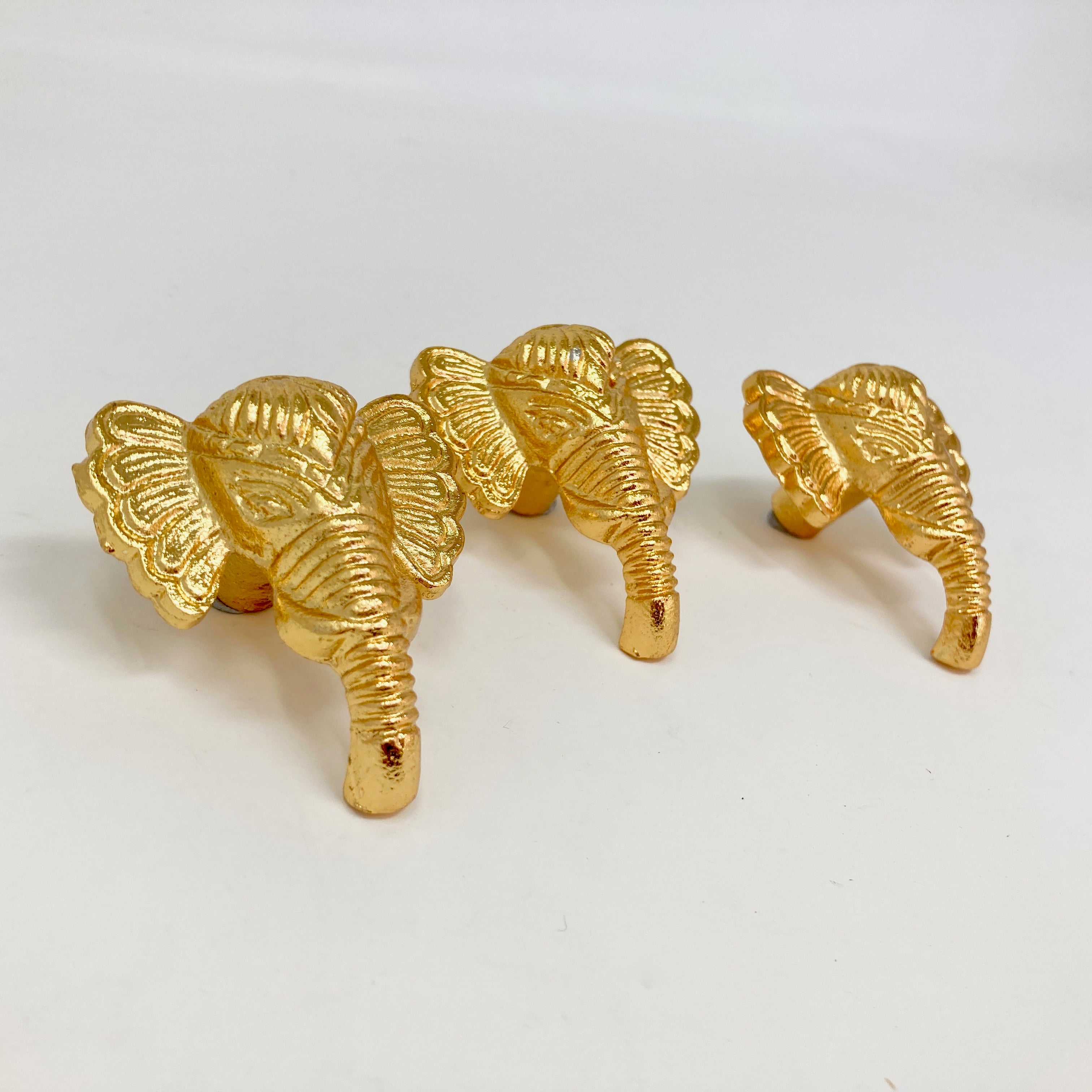 Gold Elephant Drawer Knob