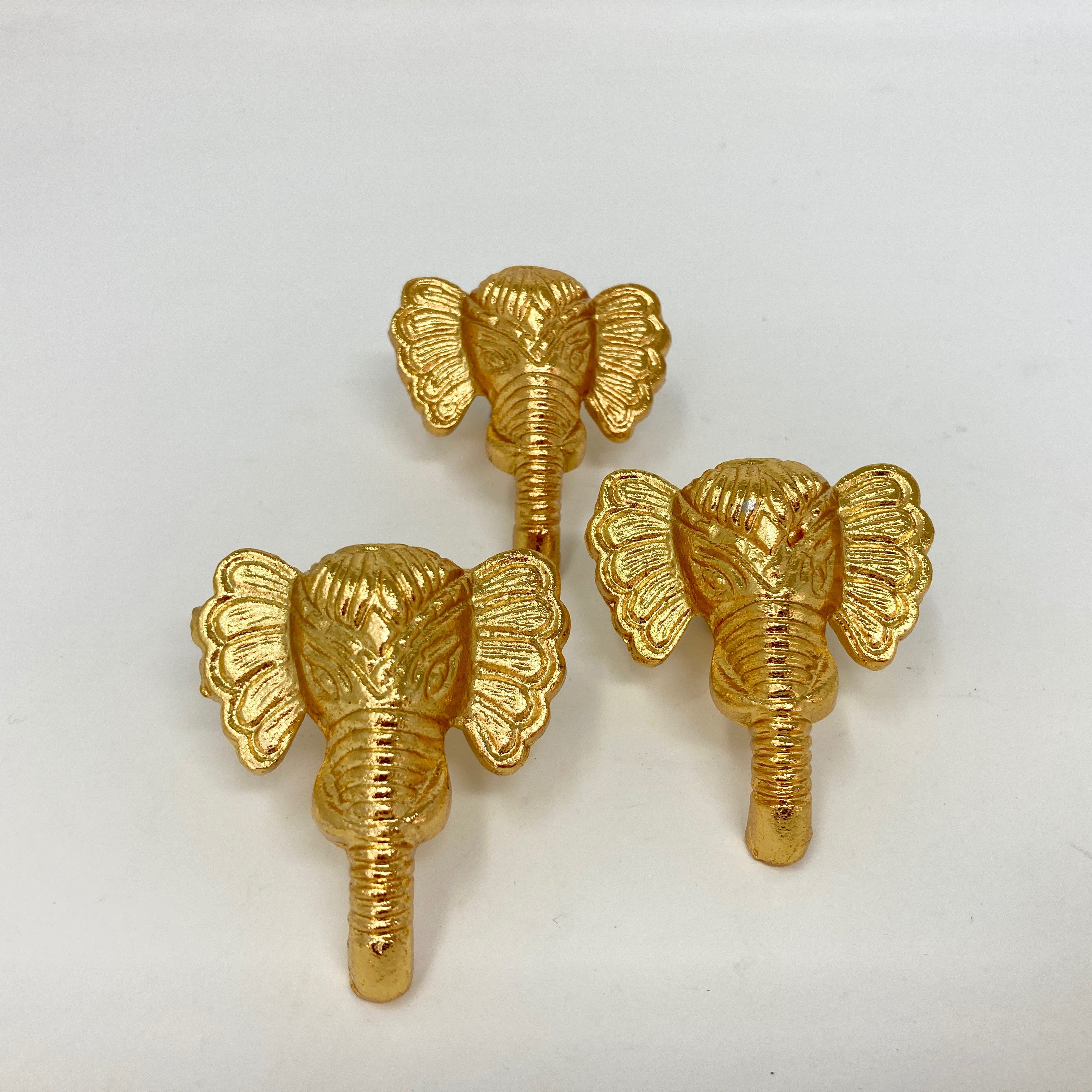 Gold Elephant Drawer Knob