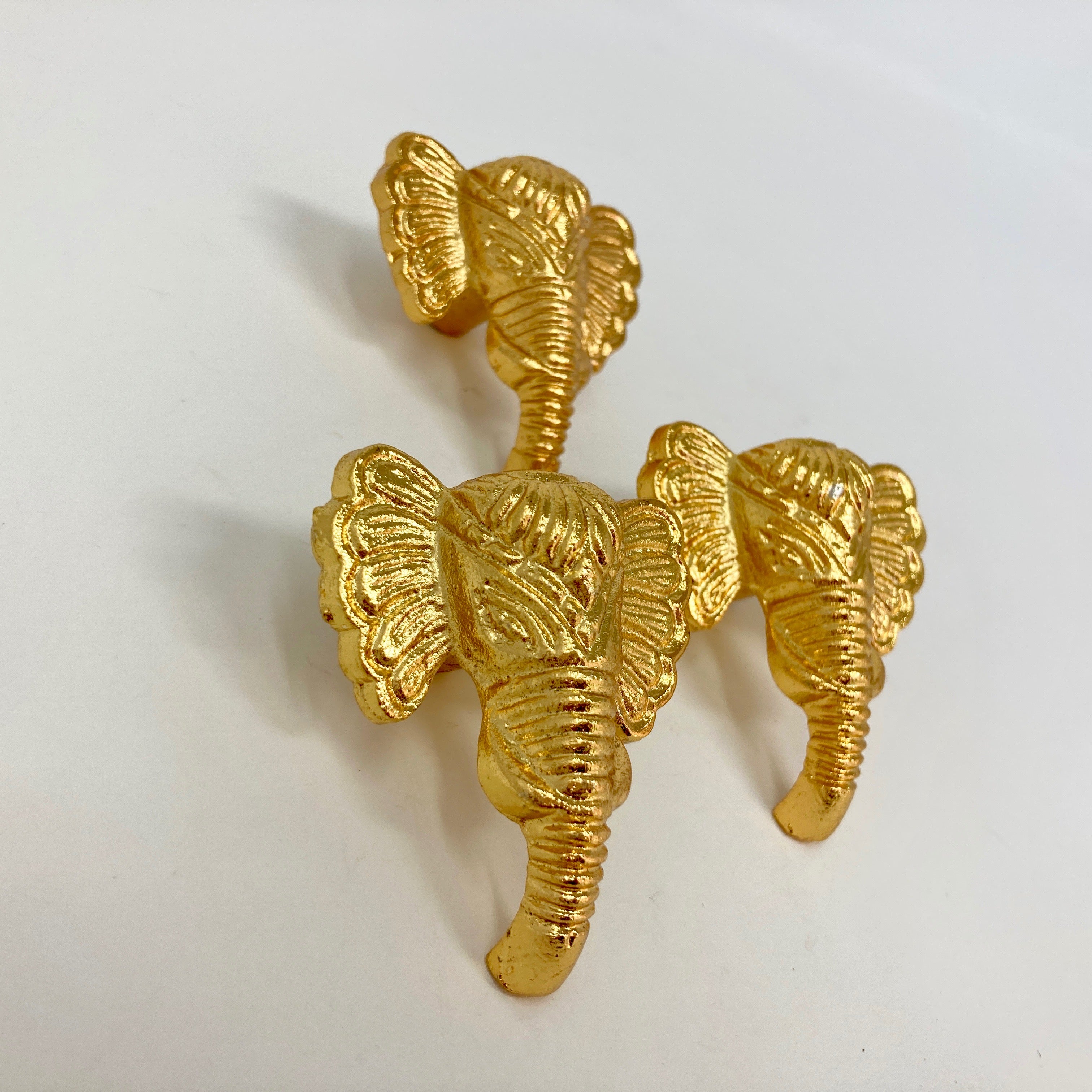 Gold Elephant Drawer Knob