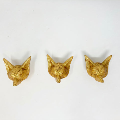 Gold Fox Head Knob