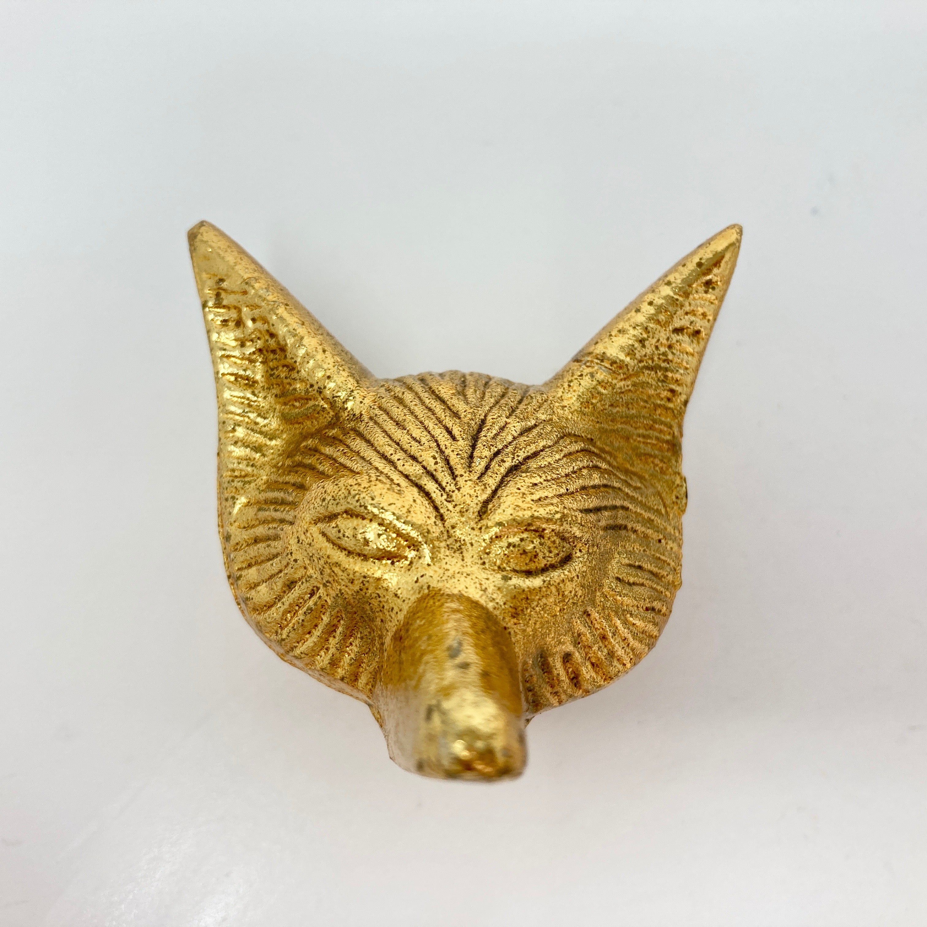 Gold Fox Head Knob